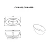 Obraz % s -OVAL volně stojící vana, bílá 155x80x58 cm
