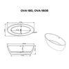 Obraz % s -OVAL volně stojící vana, bílá 180x80x58 cm