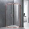 Obraz 1/7 -Murcia Rose Gold półokrągła kabina prysznicowa 80x80, 190cm, 6mm NANO