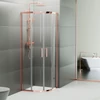 Obraz % s -Murcia Rose Gold zakřivená sprchová kabina 80x80, 190cm, 6mm NANO
