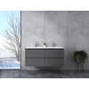 Obraz 1/3 -Dijon || Matowa antracytowo-szara szafka łazienkowa z umywalką, 120 cm