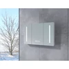 Obraz % s -Vicenza White Třídveřová skříň se zrcadlem, LED 100 cm