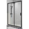 Kép 4/5 - Elche Black 120 toló zuhanyajtó, 190cm, 6mm