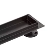 Obraz % s -Burela matná černá lineární sprchový žlab, 50 cm