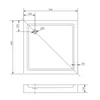 Obraz % s -Almagro 90x90x13,5 cm Čtvercová akrylátová sprchová vanička se sifonem
