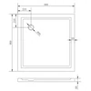 Obraz % s -Coria 100x100x5 cm Čtvercová akrylátová sprchová vanička se sifonem