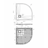 Obraz % s -Cagliari Black 90x90x2,6 cm Oblouková SMC sprchová vanička se sifonem