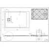 Kép 10/11 - Cagliari White 80x120x2,6 cm szögletes, SMC zuhanytálca szifonnal