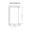 Obraz % s -Walk-in Chrome sprchová stěna, s matným, pískovaným sklem 60, 200cm, 8mm