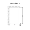 Obraz 5/5 -Walk-in Chrome ścianka prysznicowa, z przydymionym szkłem 80, 200cm, 8mm