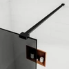 Obraz % s -Walk-in Black sprchová stěna, s kouřovým sklem 80, 200cm, 8mm