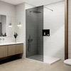 Obraz 1/5 -Walk-in Chrome ścianka prysznicowa, z przydymionym szkłem 80, 200cm, 8mm