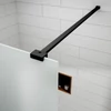 Kép 2/5 - Walk-in Black zuhanyfal, savmart, matt üveggel 50, 200cm, 8mm