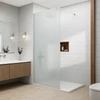 Obraz 1/5 -Walk-in Chrome ścianka prysznicowa, ze szkłem matowym, trawionym kwasem 50, 200cm, 8mm