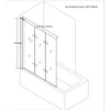 Kép 5/5 - Triad 6mm, 120x140 kádparaván, 3 részes, összehajtható