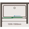 Obraz % s -MILANO 130 Sprchové dveře, 195cm, 8mm