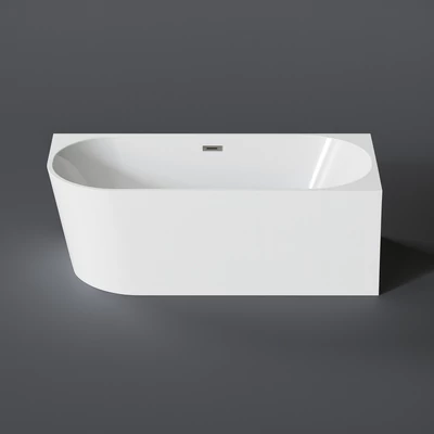 CORNER wanna półwolnostojąca, narożna, prawa, biała, 150x75x58 cm