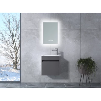 Zamora || Matowa antracytowo-szara szafka łazienkowa