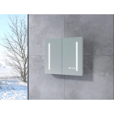 Sevilla White Dvoudveřová skříň se zrcadlem, LED 60 cm