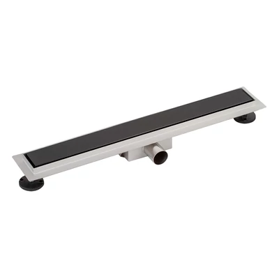 Granada sprchový žlab s černým sklem, 60 cm