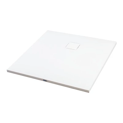 Cagliari White 80x80x2,6 cm Čtvercová SMC sprchová vanička se sifonem