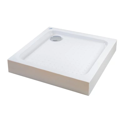 Almagro 80x80x13,5 cm Čtvercová akrylátová sprchová vanička se sifonem