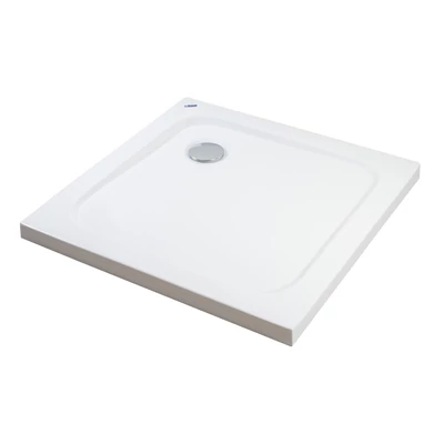 Coria 80x80x5 cm Čtvercová akrylátová sprchová vanička se sifonem