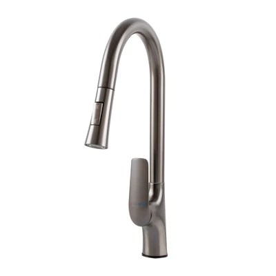 Ibiza Gun Grey Bateria kuchenna z wyciąganą wylewką