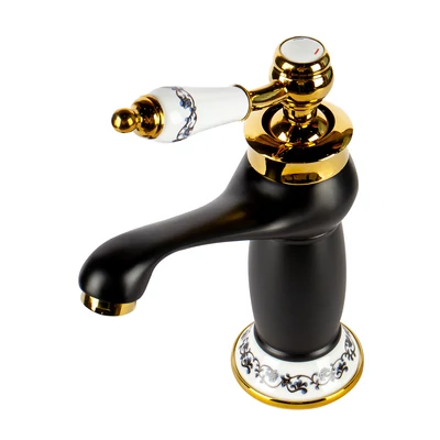 Izmir Black & Gold Retro bateria umywalkowa