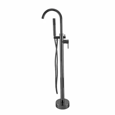 Korfu Gun Grey volně stojící vanová baterie