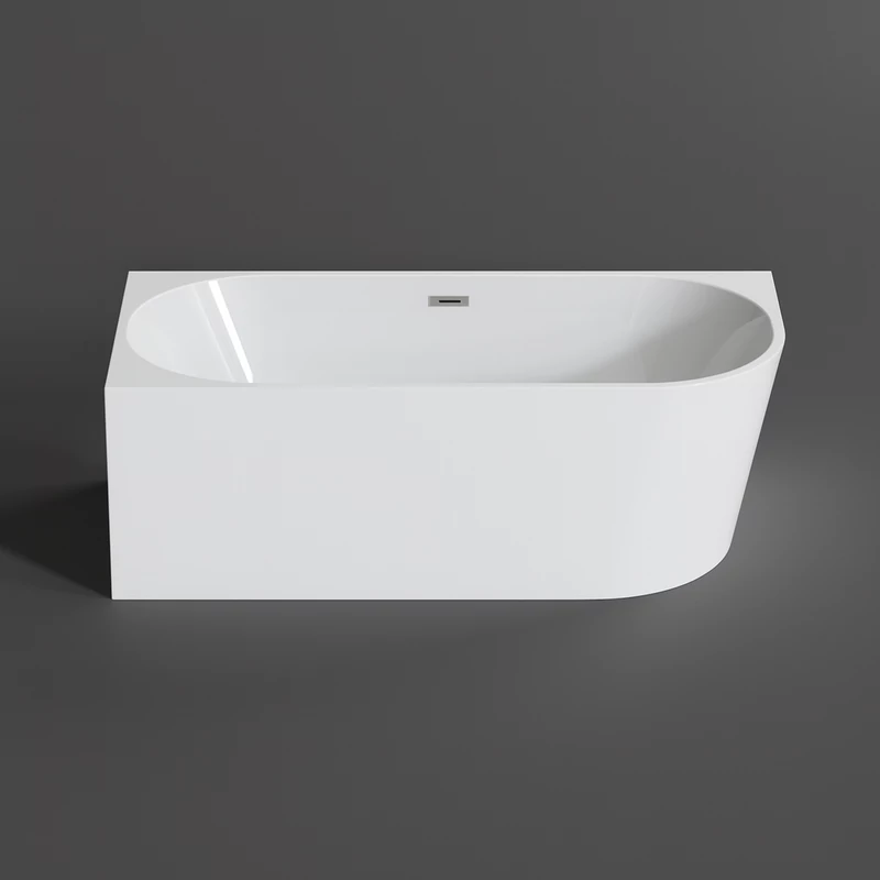 CORNER wanna półwolnostojąca, narożna, lewa, biała, 150x75x58 cm