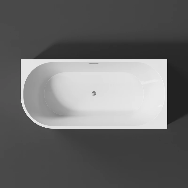 CORNER wanna półwolnostojąca, narożna, prawa, biała, 150x75x58 cm