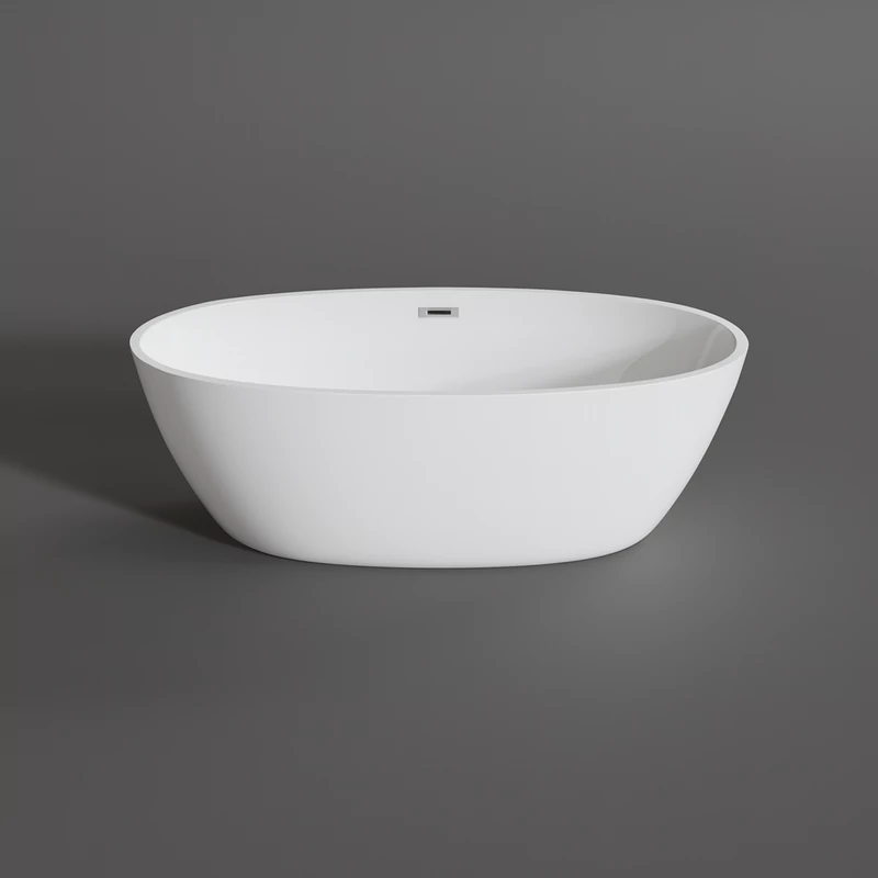 OVAL voľne stojaca vaňa, biela, 155x80x58 cm