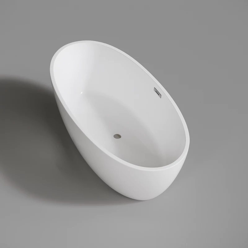 OVAL volně stojící vana, bílá 155x80x58 cm