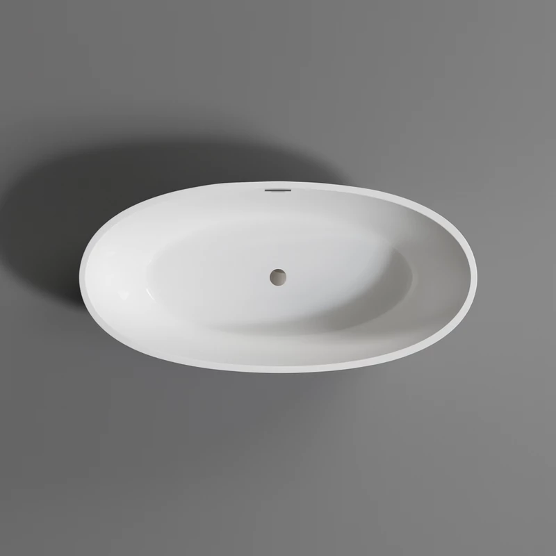 OVAL voľne stojaca vaňa, biela, 155x80x58 cm
