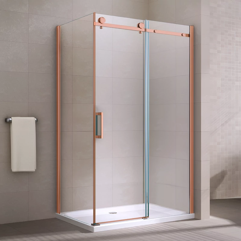 Milano Duo Rose Gold kabina prysznicowa 80x120, 195cm, 8mm