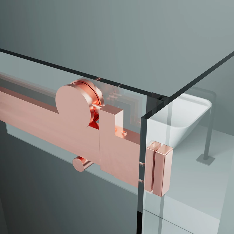 Milano Duo Rose Gold sprchová kabina 100x100, 195cm, 8mm