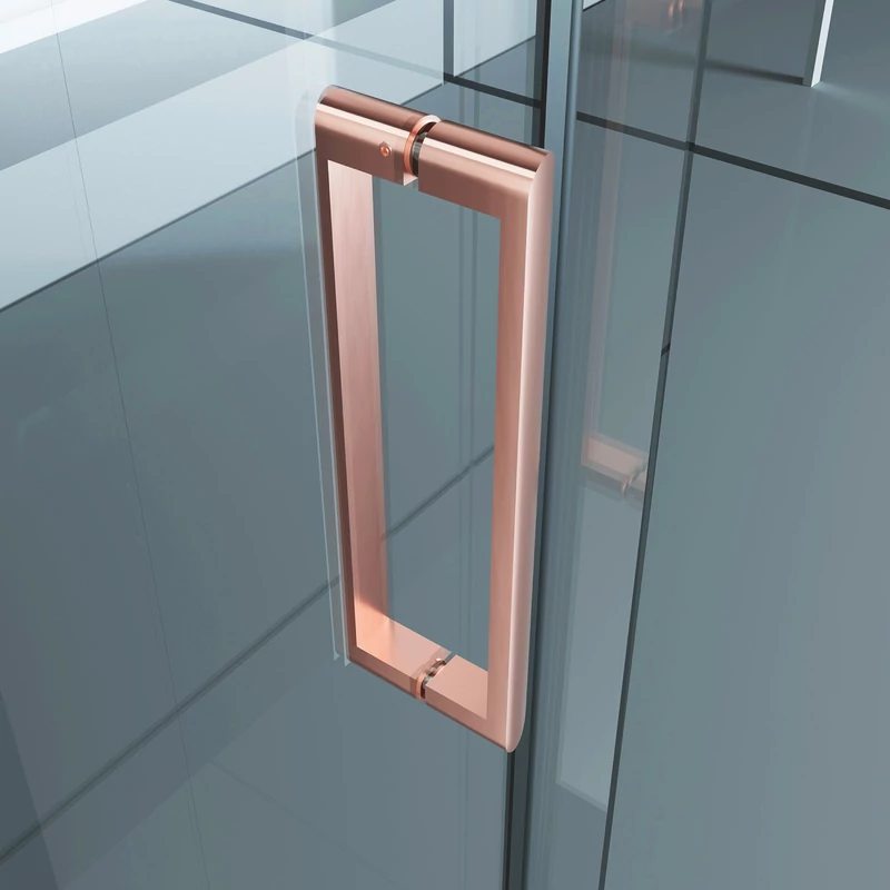 Milano Duo Rose Gold sprchová kabina 100x100, 195cm, 8mm