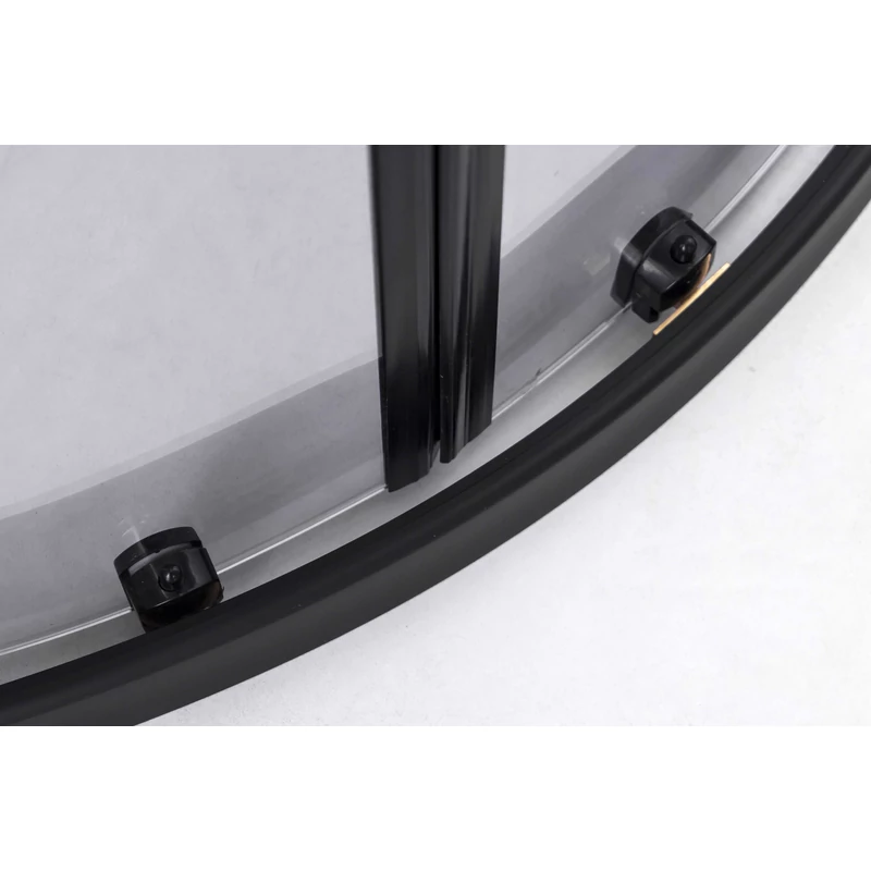 Murcia Black półokrągła kabina prysznicowa 80x80, 190cm, 6mm