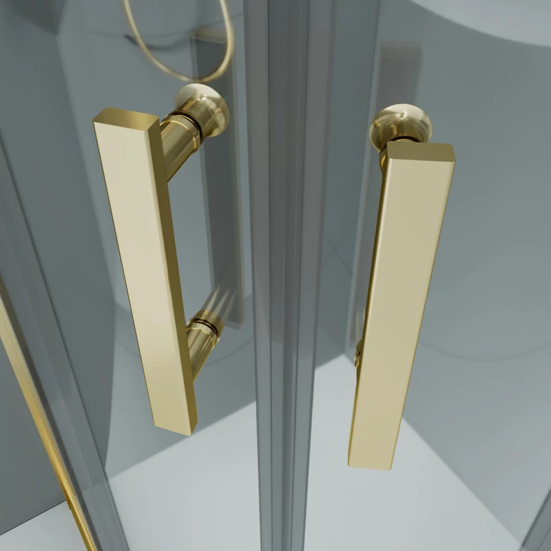 Murcia Gold zakřivená sprchová kabina 80x80, 190cm, 6mm NANO