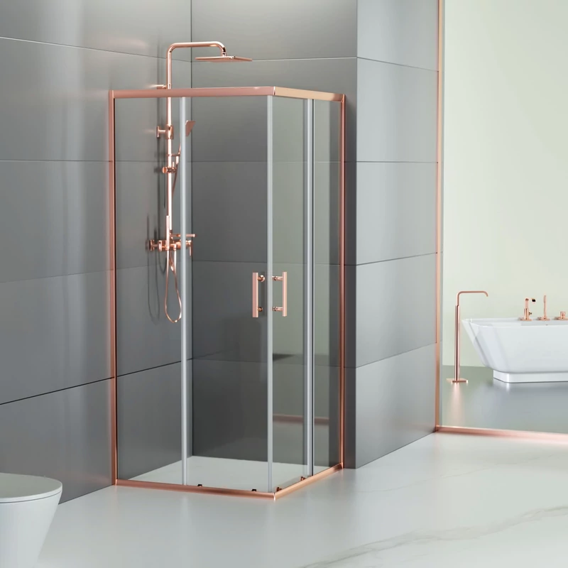 Motril Rose Gold sprchová kabina 80x80 190cm, 6mm NANO