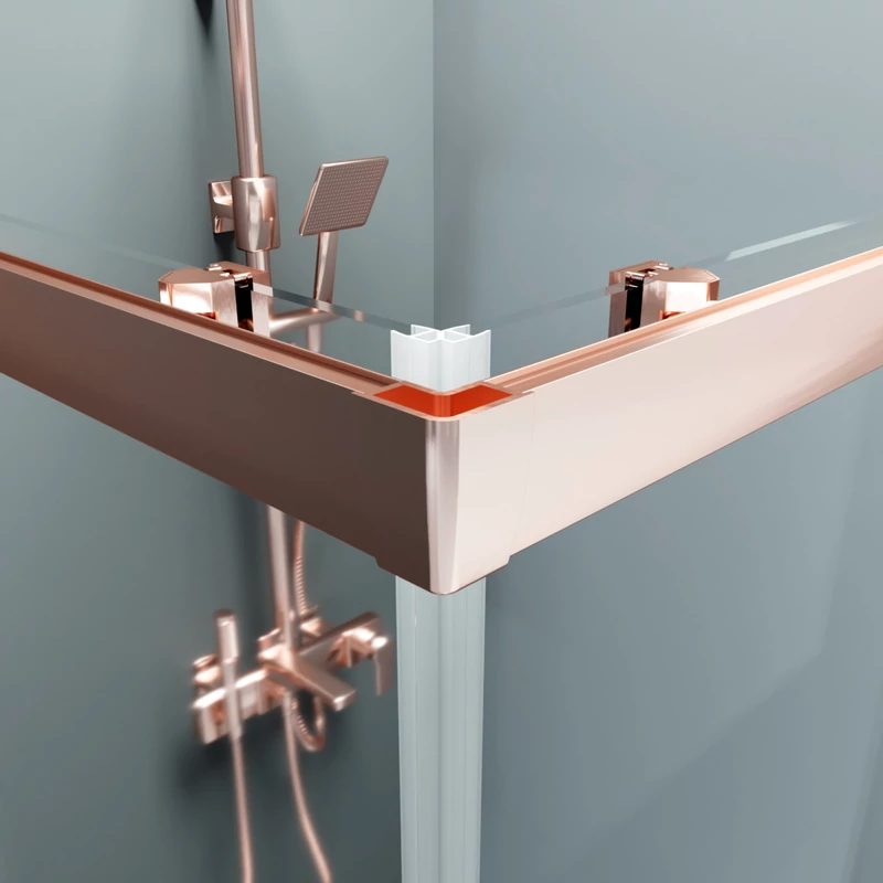 Motril Rose Gold sprchová kabina 80x80 190cm, 6mm NANO