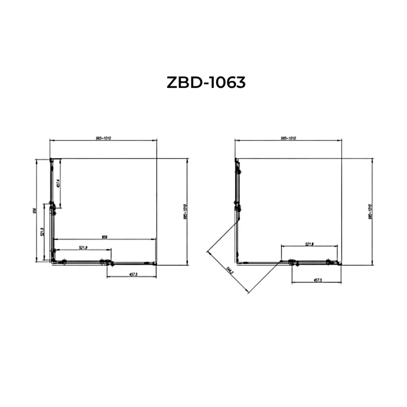 Belver Duo Sprchová kabina 100x100, 195cm, 6mm, dvoudveřový model