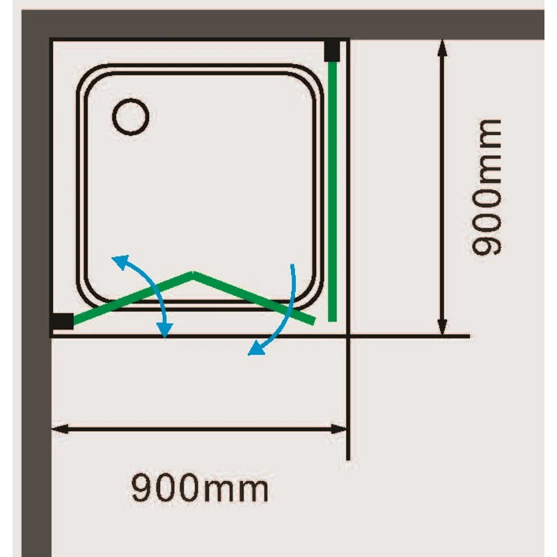 Cordoba Duo kabina prysznicowa 90x90, 195cm, 6mm
