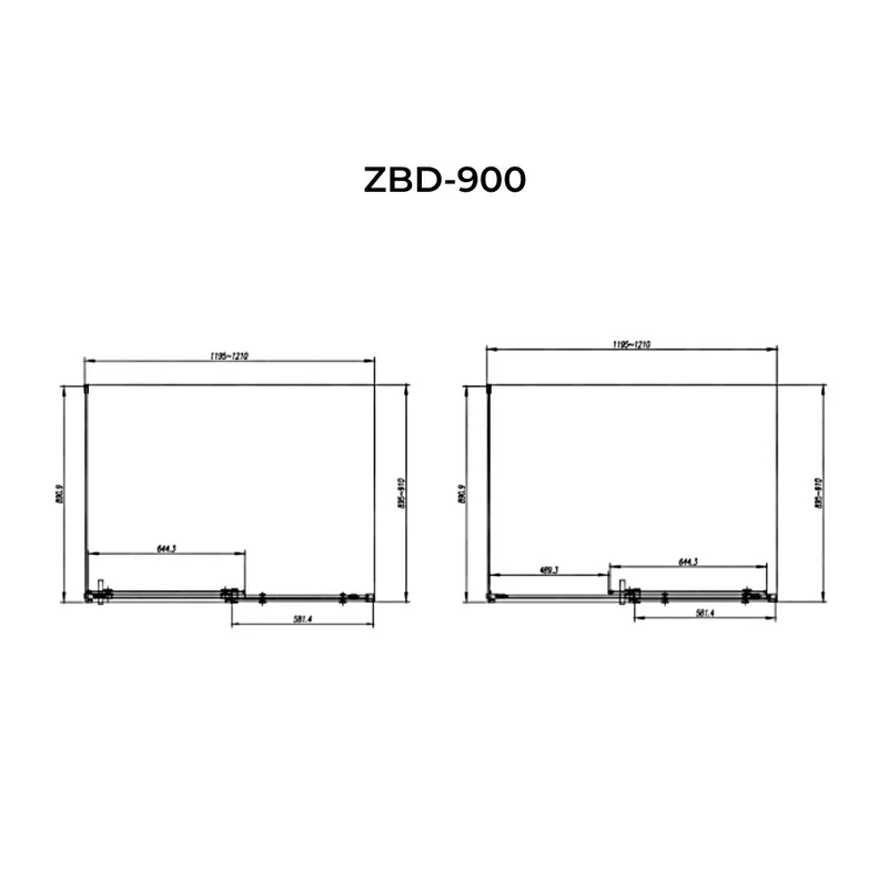 Milano Duo sprchová kabina 90x120, 195cm, 8mm