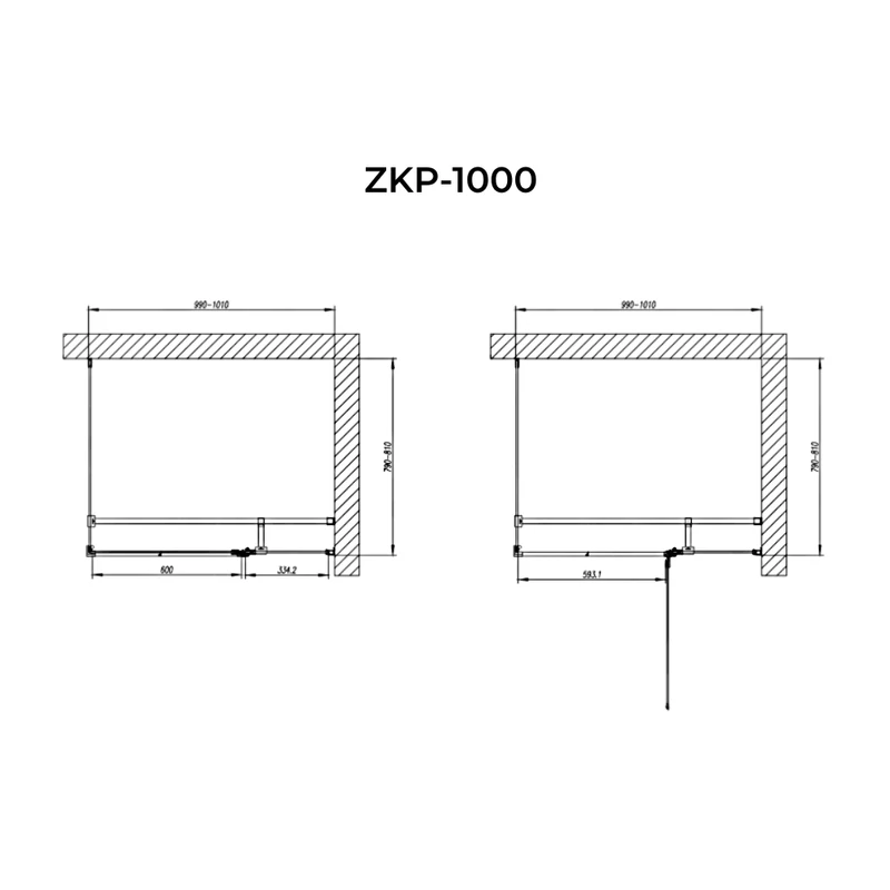 Pilas kabina prysznicowa 80x100, 195cm, 6mm