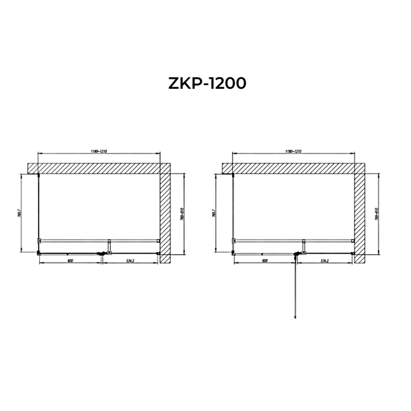 Pilas kabina prysznicowa 80x120 195cm, 6mm