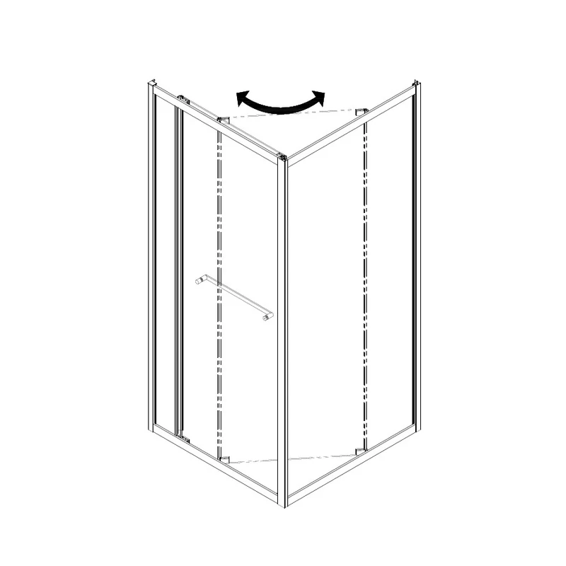 Firenze Sprchová kabina Black 6mm 70cm