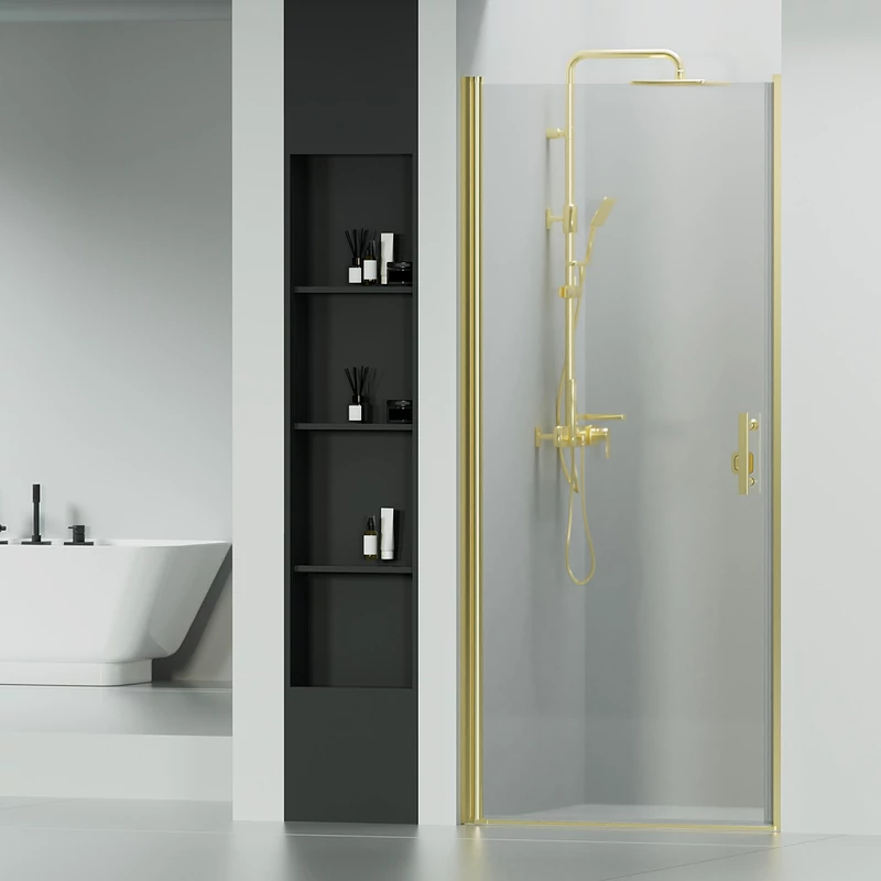 Madeira Gold 80 otevírací sprchové dveře, 190cm, 6mm