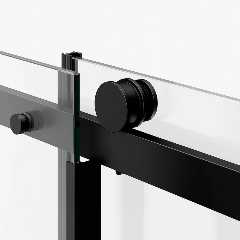 Milano Black drzwi prysznicowe przesuwne, 120x195cm, 8mm